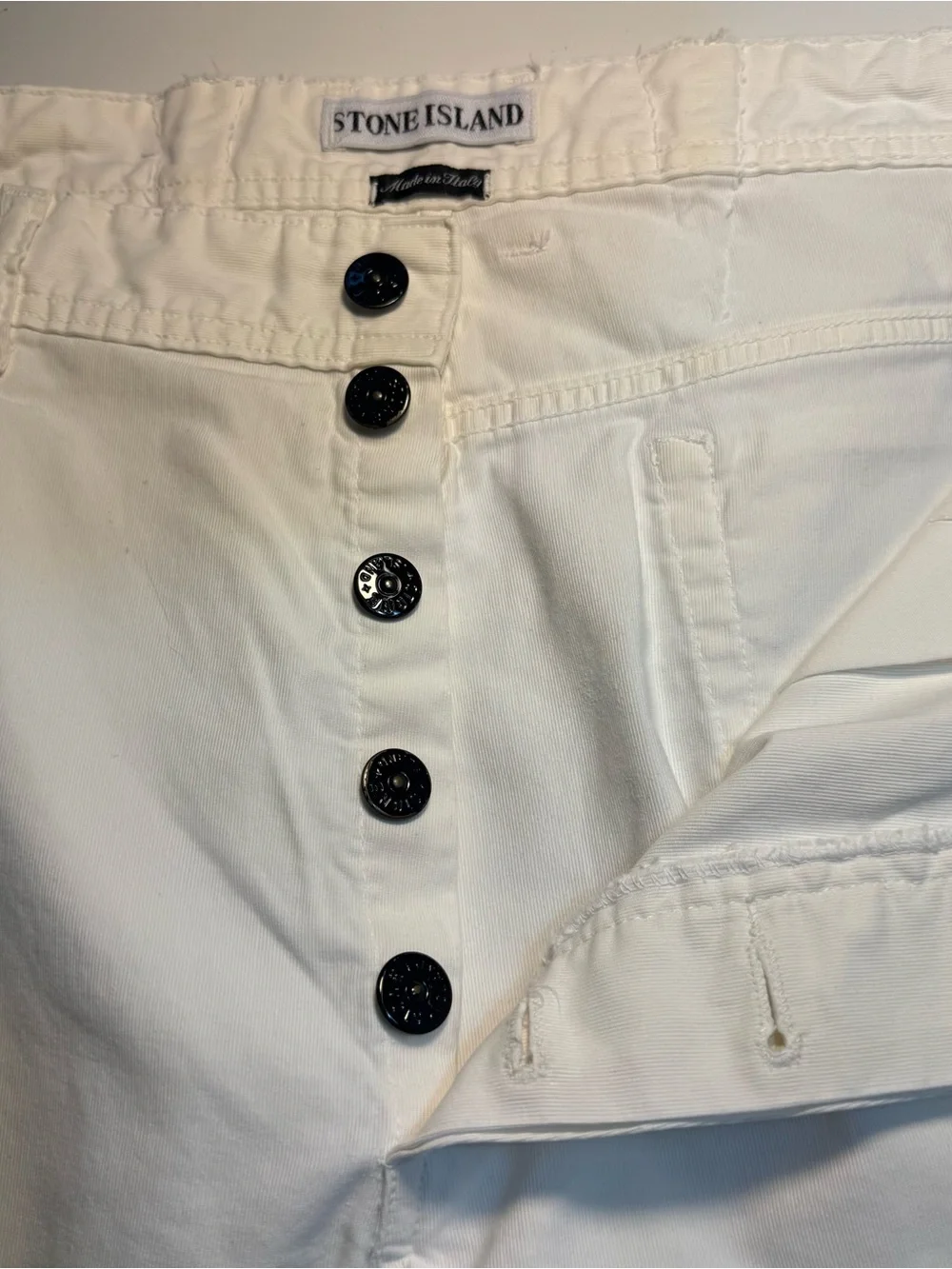 Stone Island Button-Fly Twill Jeans, Straight Fit, Made in Italy